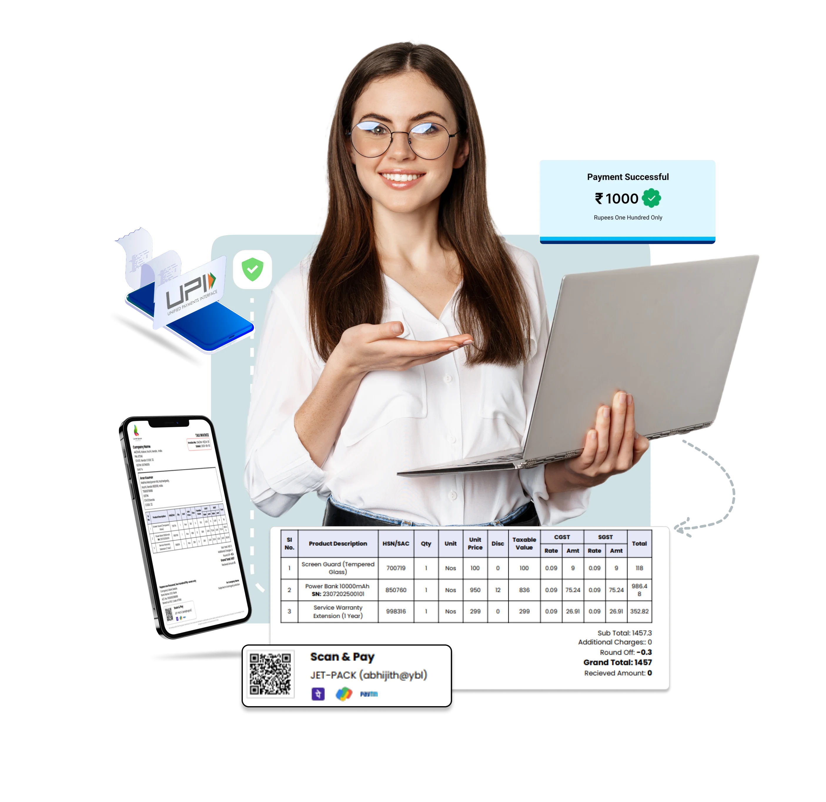 Jet Pack mobile view showing how Jet Pack reports are simple and interactive with customers, including easy navigation, real-time updates, and customer engagement features.